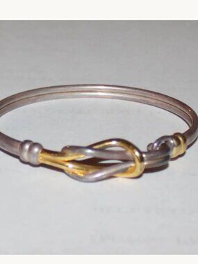 Herakles Knot Bangle Bracelet 18K Gold over 925 Sterling Silver Met Museum Repro